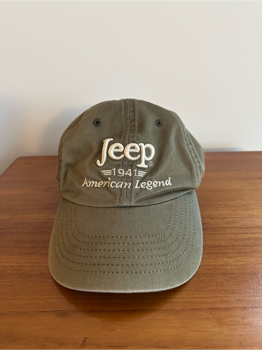 Jeep 1941 American Legend — Olive Green Hat / Baseball Cap - VTG look NWOT